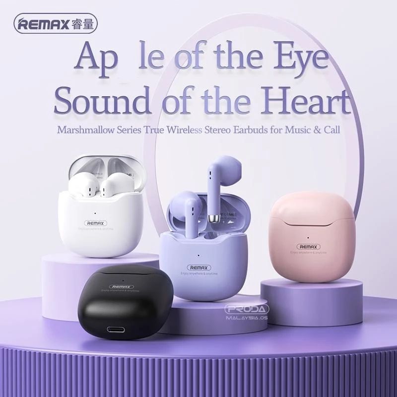 Remax TWS19 V5.3 Bluetooth True Wireless Earbuds Noise Cancelling Earbuds Marshmallow Series