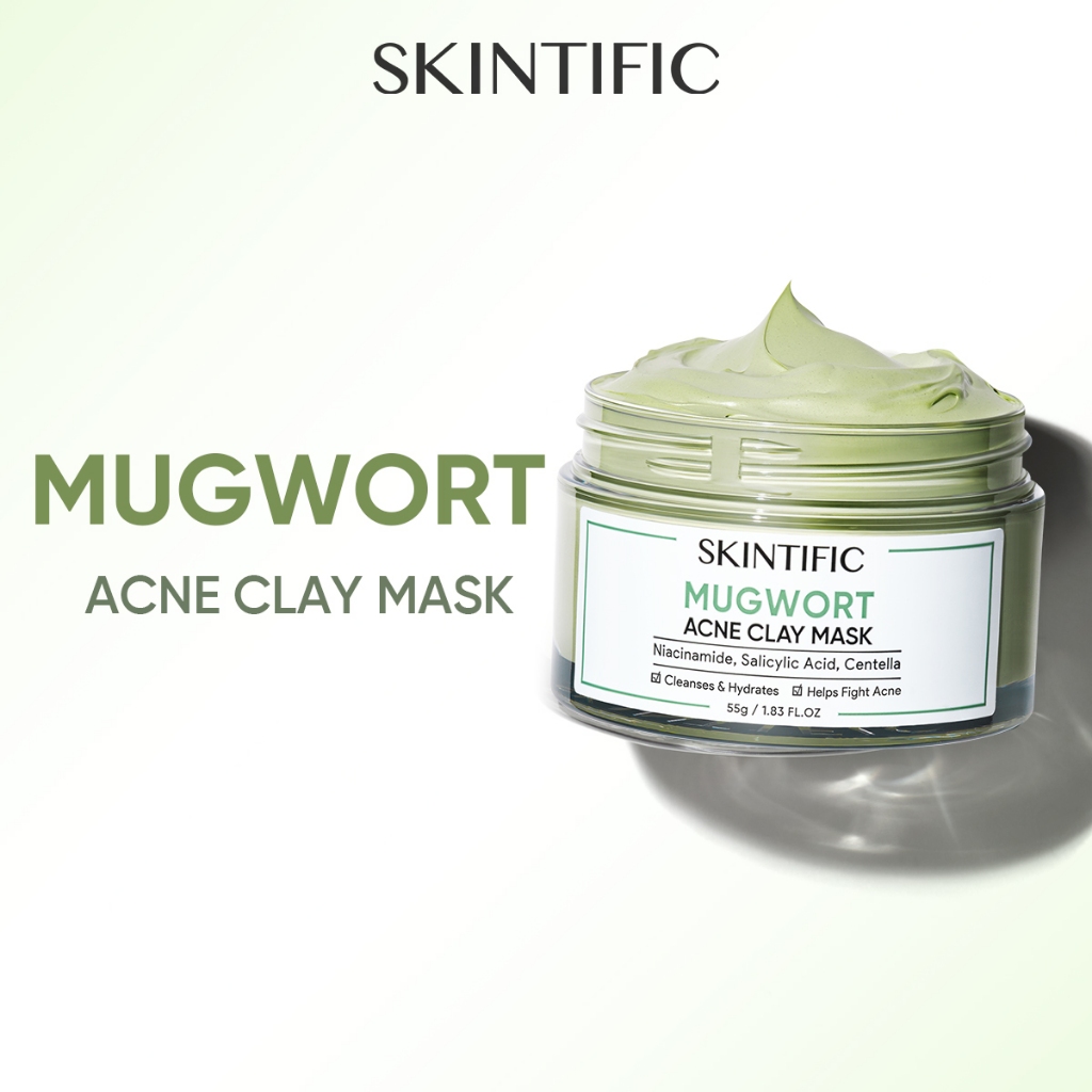 SKINTIFIC Mugwort Mask Anti Pores & Acne Clay Mask Moisturizing Mud ...