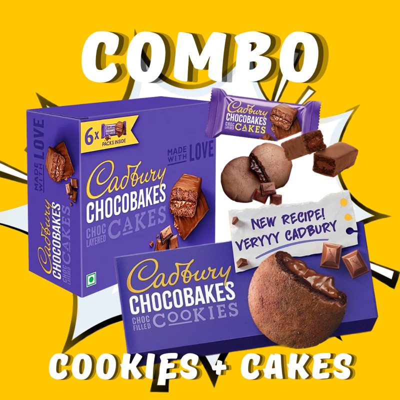 【𝘾𝙊𝙈𝘽𝙊】𝗖𝗔𝗗𝗕𝗨𝗥𝗬 Chocobakes Cookies 150g + Chocobakes Cakes 114g | Shopee ...