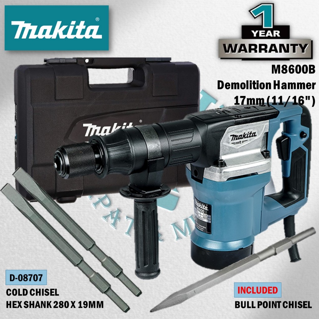 MAKITA MT SERIES M8600B Demolition Hammer Hex Shank 17MM (11/16 ...