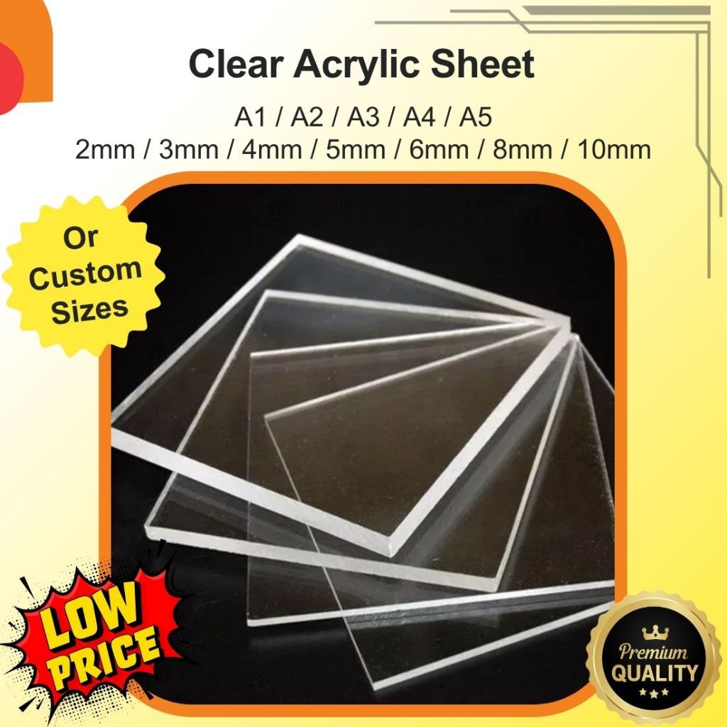 Clear Acrylic Sheet A3 Size Papan Akrilik【Ready Stock & Local Seller ...