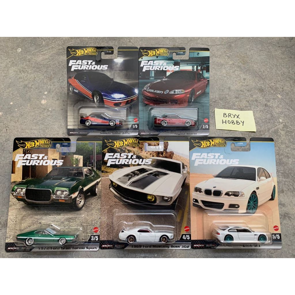 Hot Wheels 2024 Premium Fast & Furious #HNW46-956F (1:64) Set Of 5pcs ...