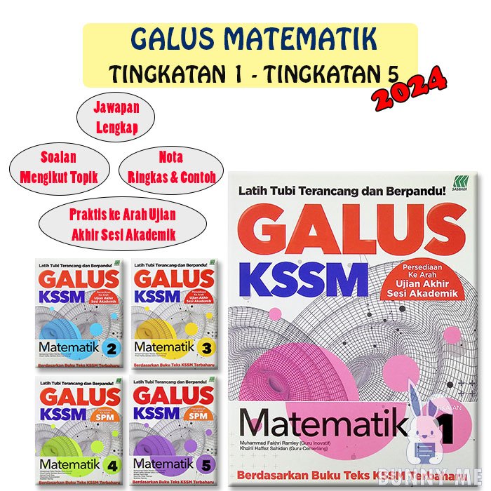 Bunny Buku Latihan Galus Uasa Matematik Tingkatan Spm Kssm Sasbadi