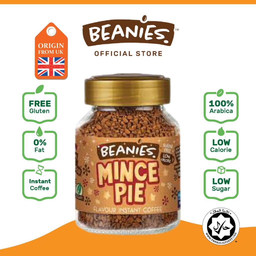 Beanies Flavour Instant Coffee Mince Pie (Expired Feb 2025) Shopee