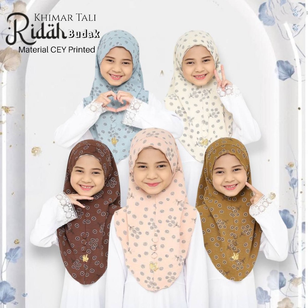 TUDUNG KHIMAR TALI RIDAH KIDS, | Shopee Malaysia