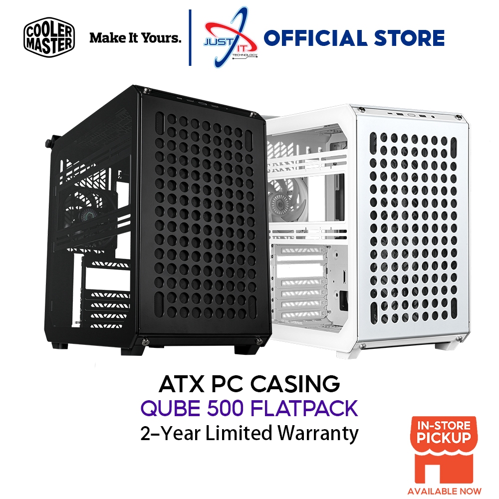 COOLER MASTER QUBE 500 ATX PC CASING - ( BLACK / WHITE EDITION ...