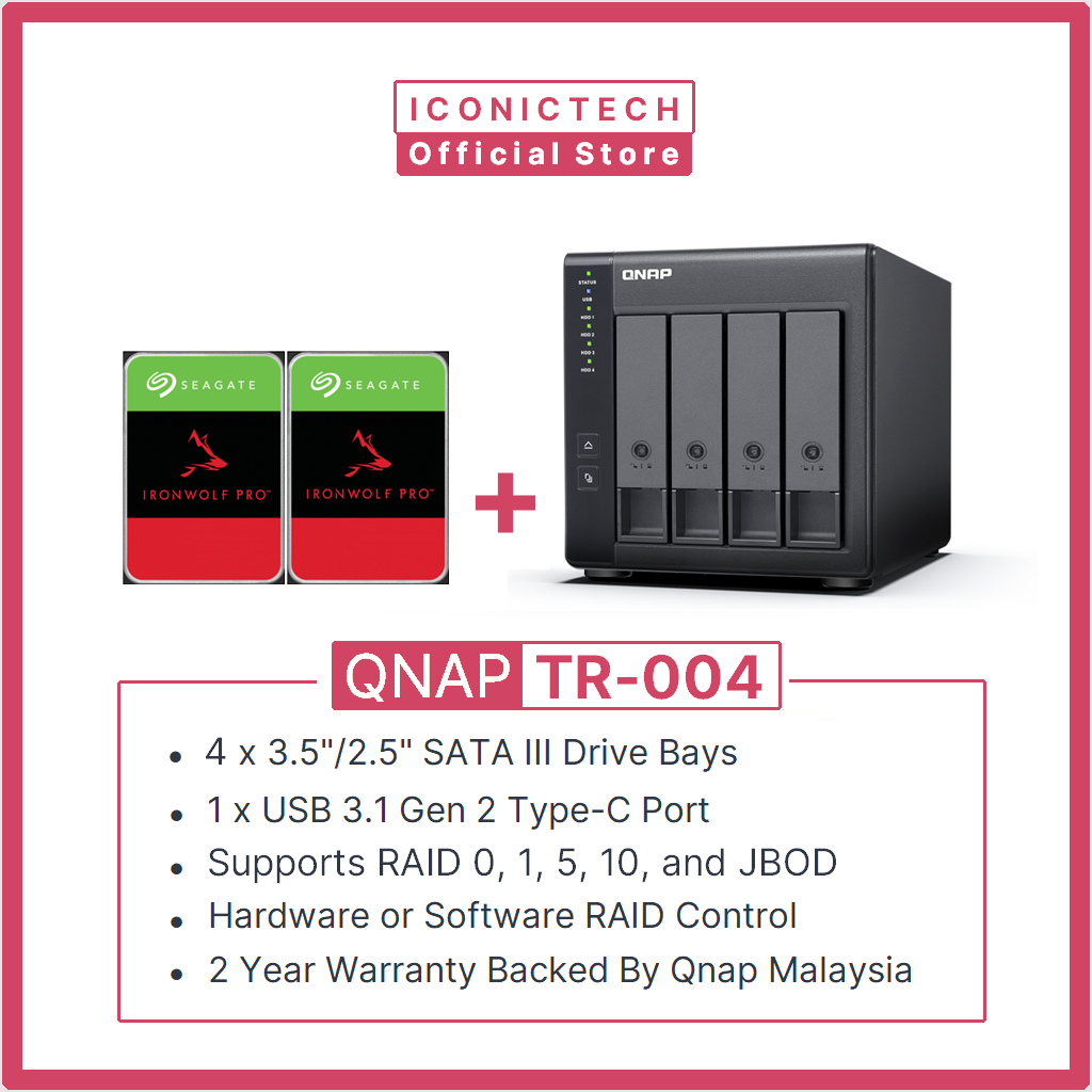 QNAP TR-004 0TB~72TB 4-Bay USB 3.2 Gen 1 RAID Expansion Enclosure Or ...