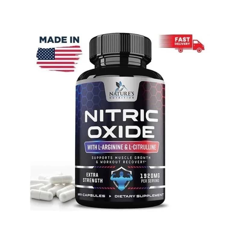 100% Original Products.120 Capsule.Nitric Oxide Supplement L-Arginine ...