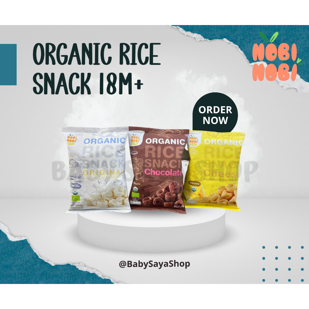 Nobi Nobi Organic Rice Snack Original/Chocolate/Cheese Flavor | Shopee ...