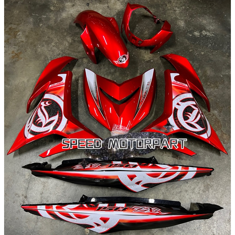 COVER SET Y15ZR DESIGN BATIK MERAH HITAM | Shopee Malaysia