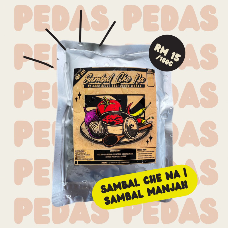 Sambal CheNa | Sambal Cili Api Manjah | Shopee Malaysia