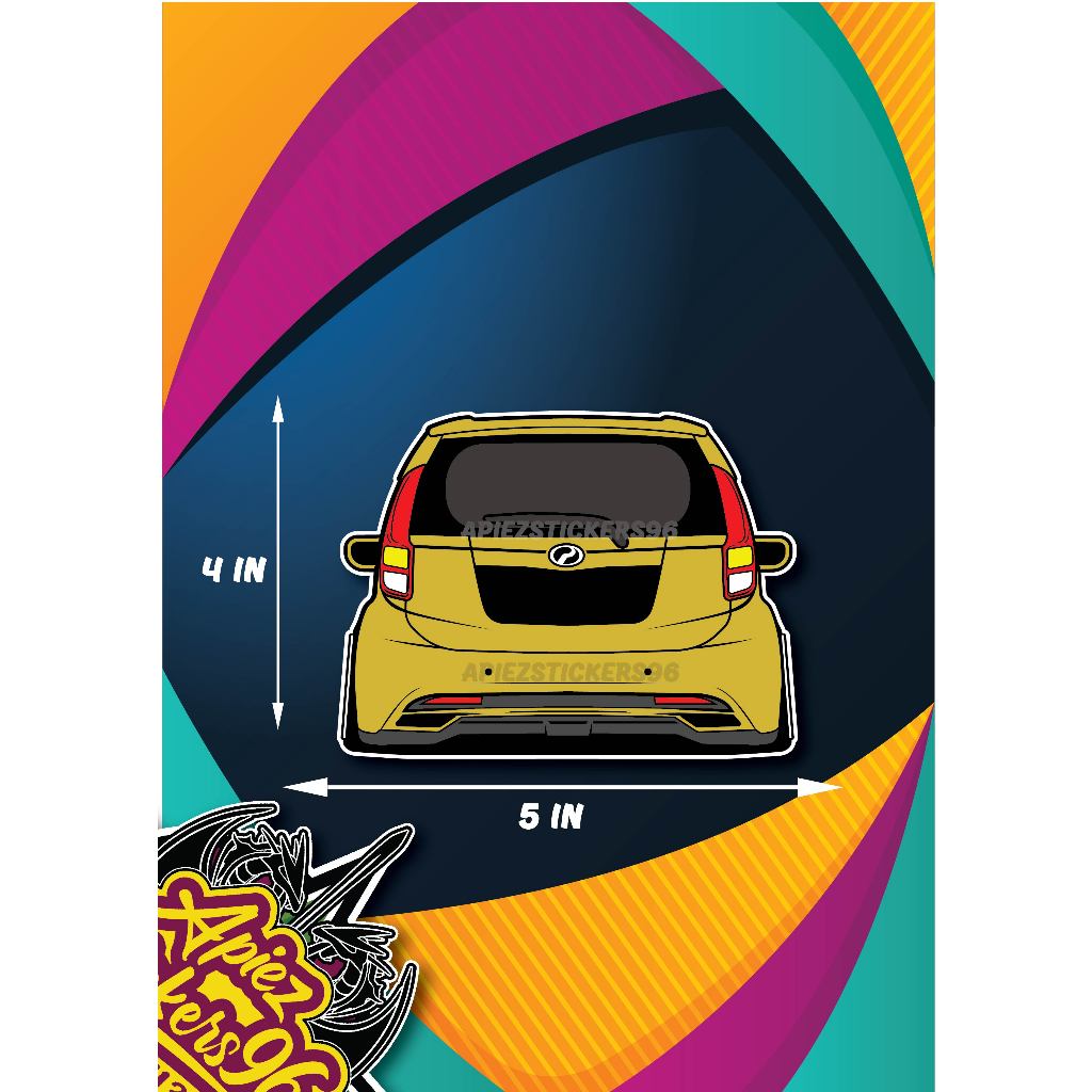 Sticker Myvi premium xs facelift belakang jenis tampal luar | Shopee ...