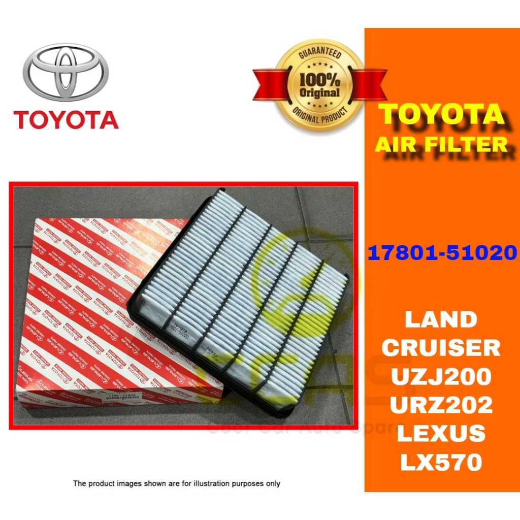 Filtre à Air Toyota Origine 17801-51020 - Pour Land Cruiser 200 4.5 D4D Neuf