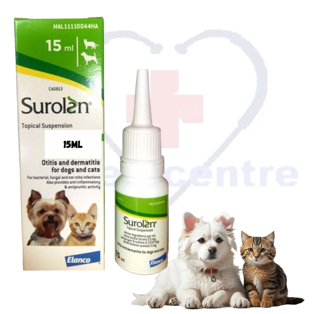Exp 12/24 Antifungal Ear Drops 15ml Pet Cats & DogsEar Mites Infection