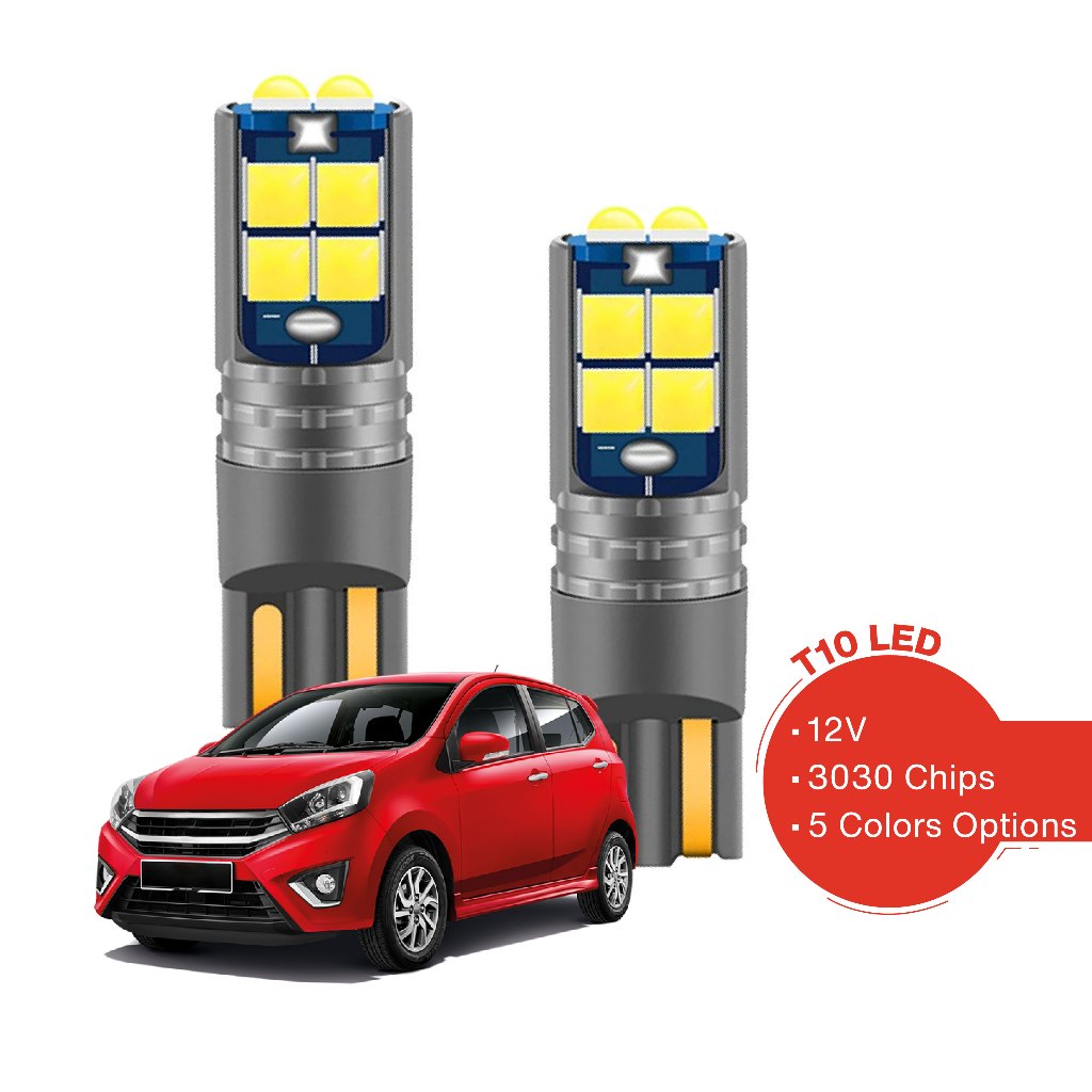 [PERODUA] Axia 10LED T10/W5W Bulb for Side Door Light, Small Headlight ...