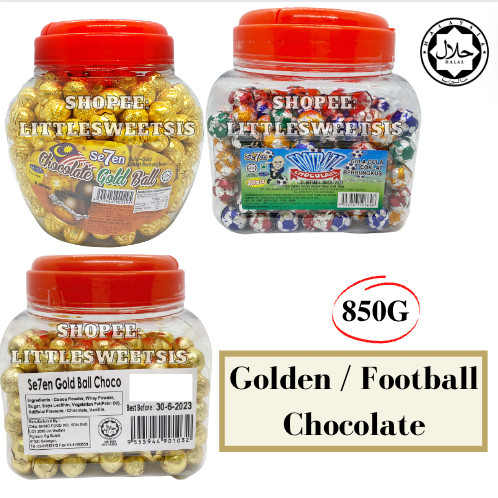 GOLDEN BALL CHOCOLATE / FOOTBALL CHOCOLATE [850G/J]- SE7EN | Shopee ...