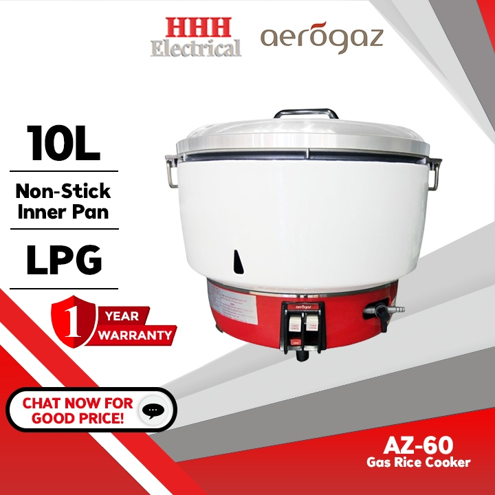 AEROGAZ AZ-60 Gas Rice Cooker (10L = 50 Person) | Shopee Malaysia