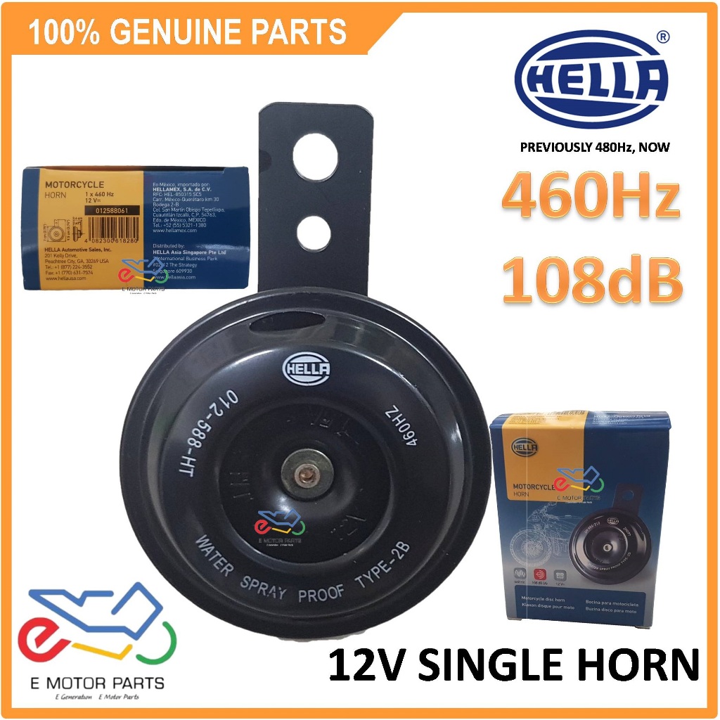 HELLA 3AM Autohupe - 12V, 118dB Lautstärke, 400Hz Frequenz - Perfekt Für Auto, Motorrad & LKW