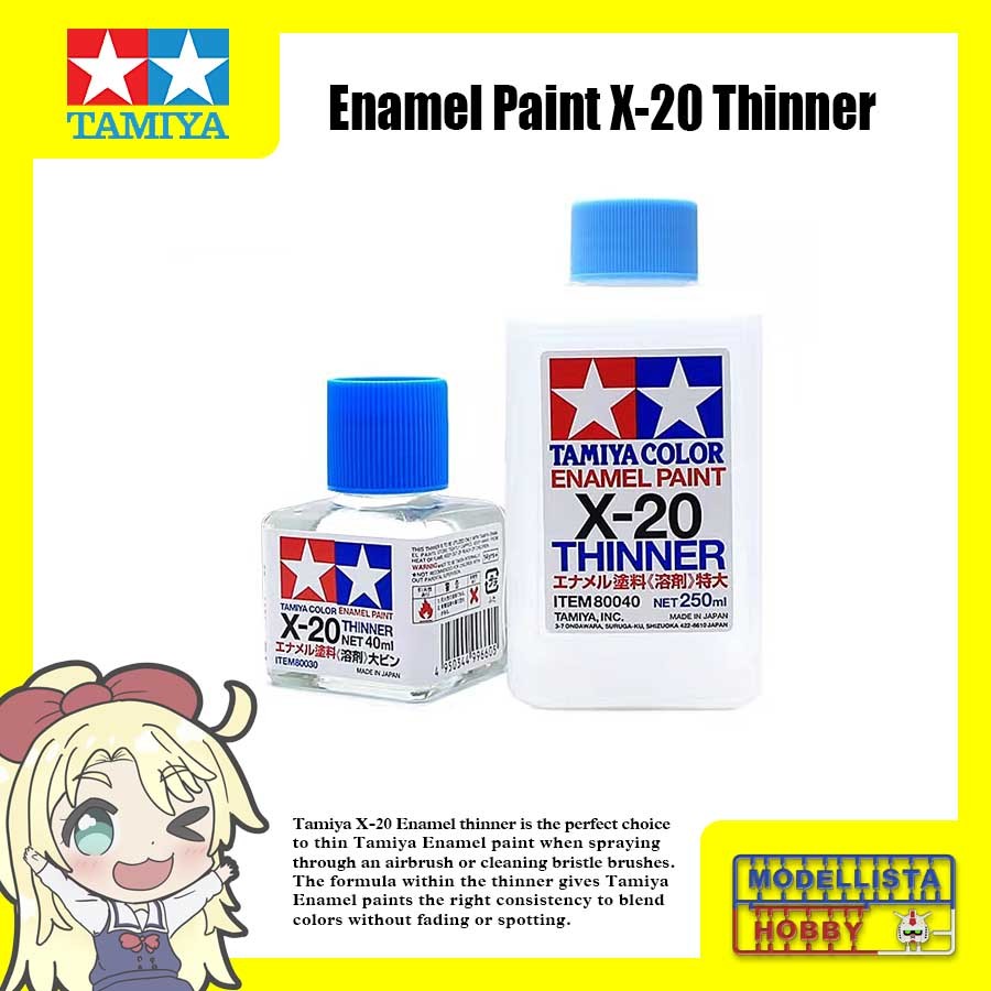 Tamiya Color Enamel Paint X20 Thinner 80030 40ml 80040 250ml
