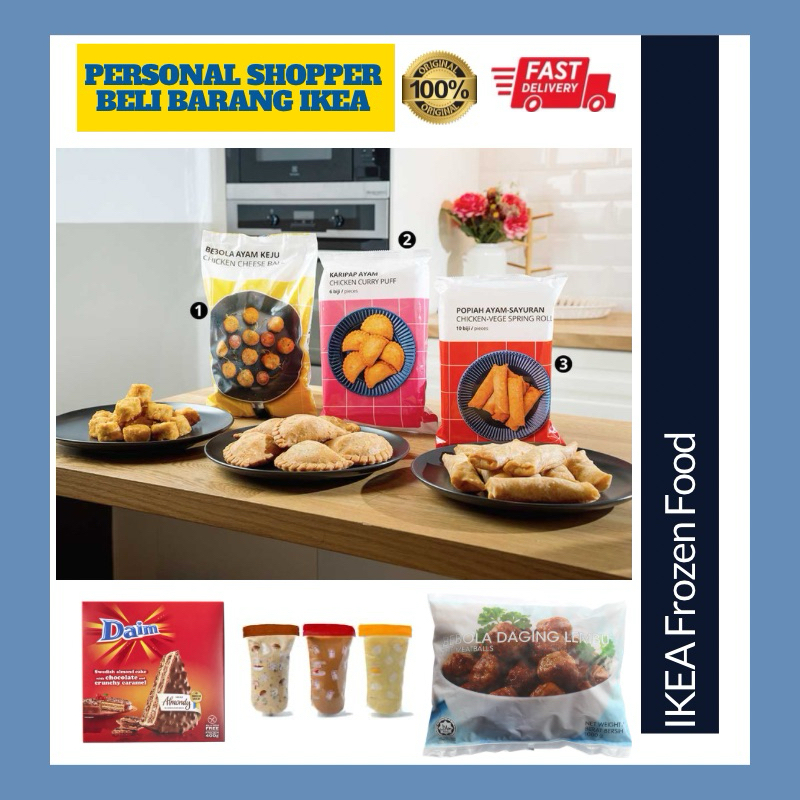 [FROZEN] 💯 Original IKEA Currypuff Meatball Spring Roll Food Popiah