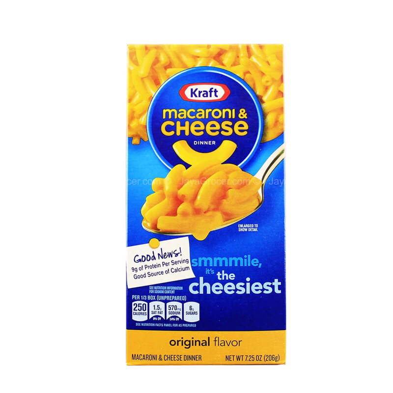 Kraft Macaroni & Cheese Dinner Original Flavour 206g Shopee Malaysia