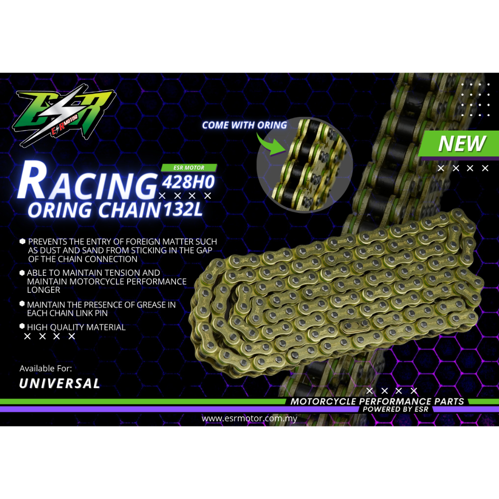 ESR MOTOR RACING MOTORCYCLE CHAIN ( RANTAI MOTOR ) | Shopee Malaysia