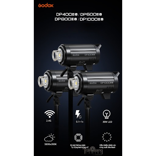 Godox DP400lll-V/DP600lll-V/DP800lll-V/DP1000lll-V Professional Studio ...