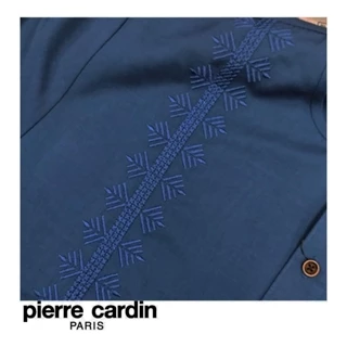 Pierre Cardin Men Short Sleeve Baju Johor Shirt With Embroidery - Royal Blue W4105B-11448