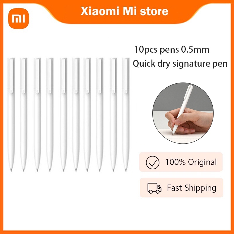 Xiaomi Mijia PEN 10Pack(0.5mm) Gel Pen Black Ink Press Pen Japan Write ...