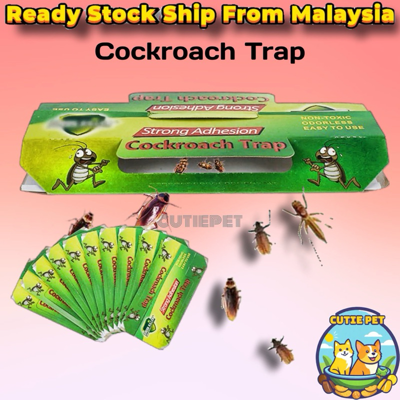 1 BOX 10 PCS Trap Lipas Cockroach Lizard Cicak Trap Perangkap Cockroach ...