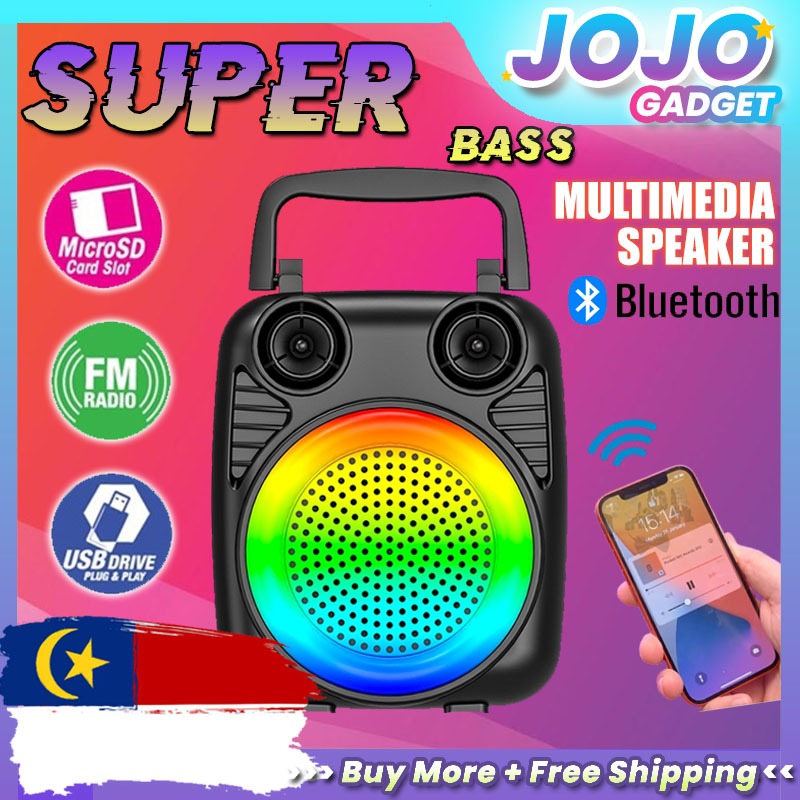 Mini Wireless Speaker Bluetooth Rgb Light Super Bass Subwoofer Music ...