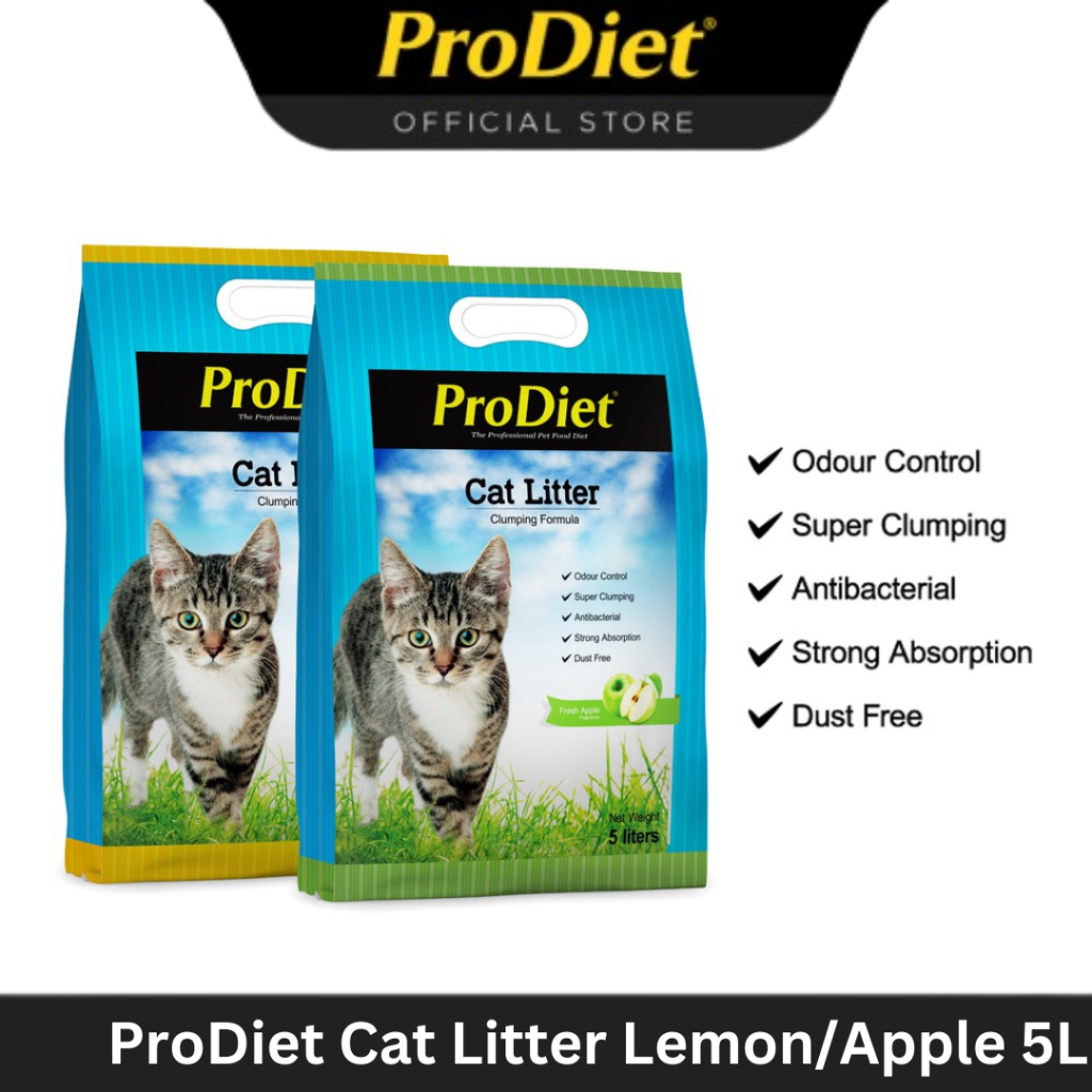 ProDiet Scented Cat Litter - Apple/Lemon (5L) | Shopee Malaysia