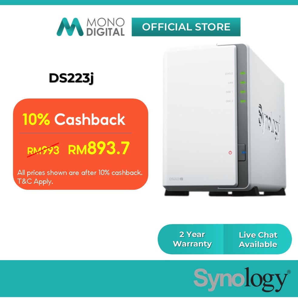Synology DiskStation DS218j 2ベイ 苦く NAS キット 日本正規代理店 