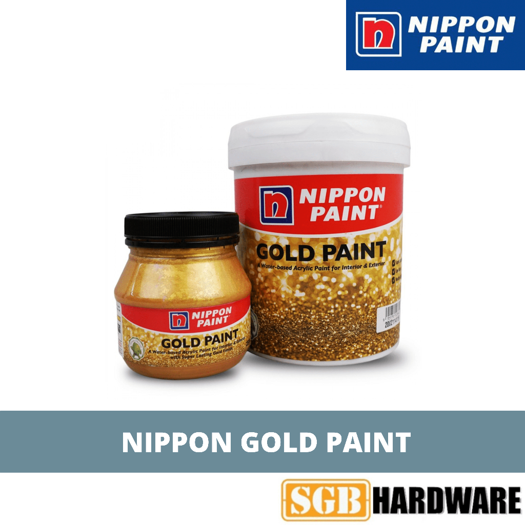 NIPPON Gold Paint Acrylic Paint Water Based Interior & Exterior 250g