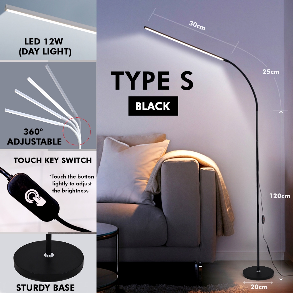 Modern Minimalist LED Floor Lamp Standing Lamp Study Lamp Lampu TikTok