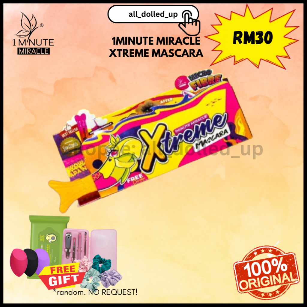 1MINUTE MIRACLE New Mascara Xtreme (Free Otobot Curler, Wudhu Friendly ...