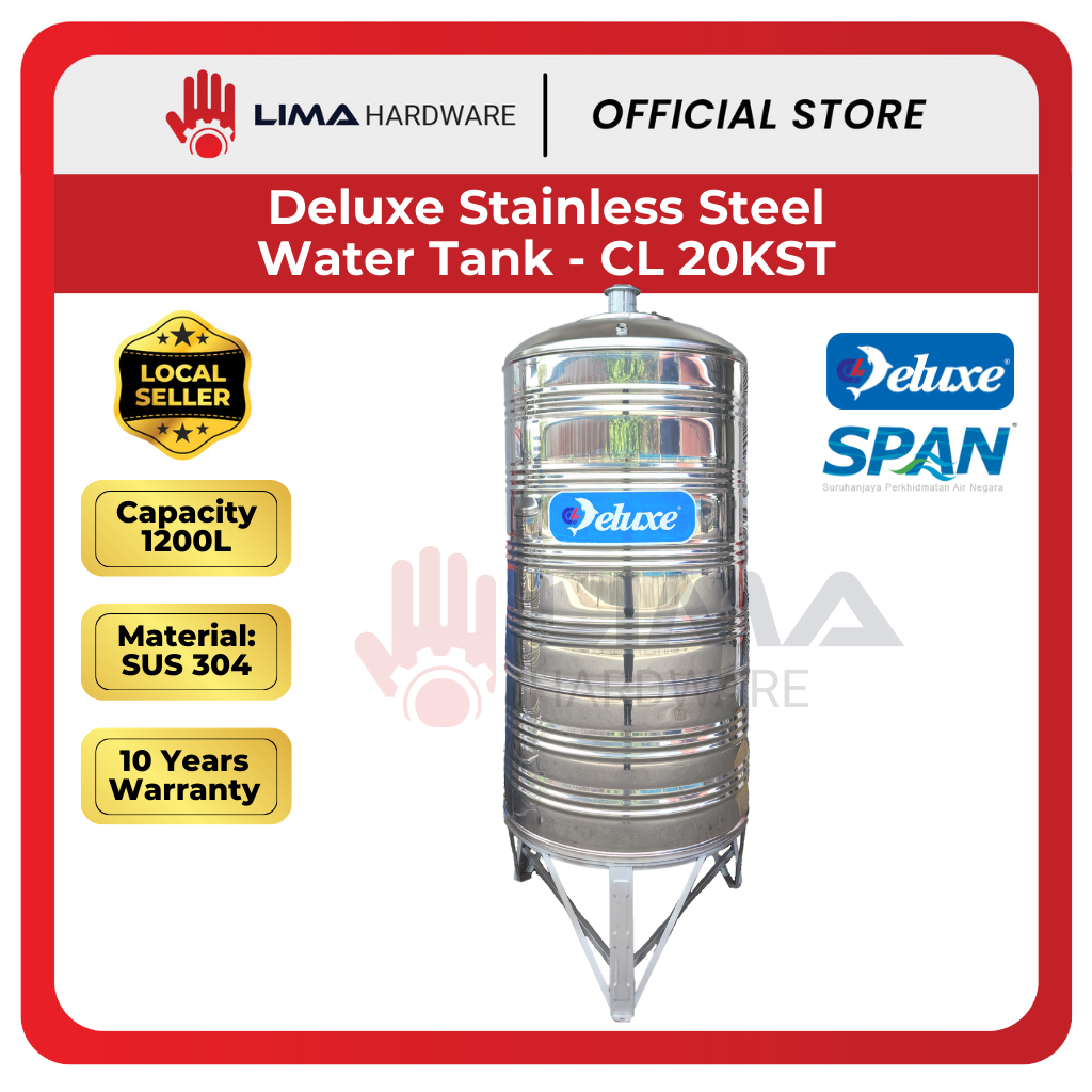 DELUXE Stainless Steel Water Tank, Tangki Air Keluli Tahan Karat ...