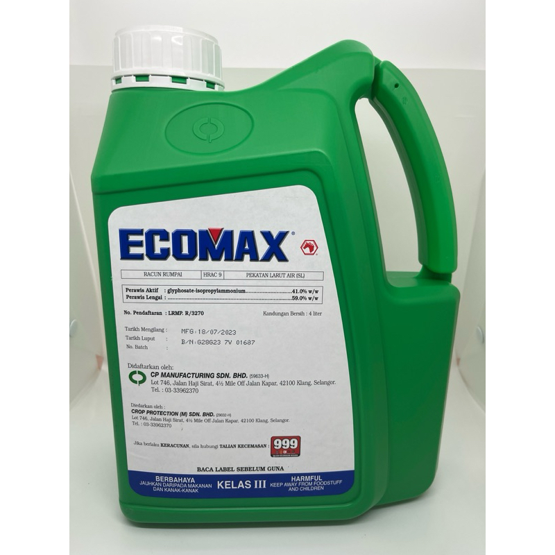 4l Ecomax Glyphosate 41 Racun Rumput Lalang Tahan Lama Shopee Malaysia