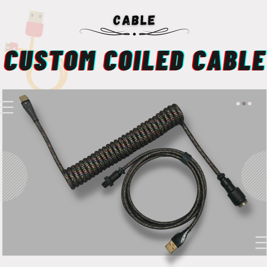 Custom Coiled Cable V2 GX12 1.05m Paracord with Techflex USB Type