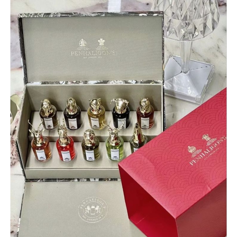 潘海利根兽首香水小样10ml十件套 Penhaligon Animal Head Perfume Sample 10ml Set of 10