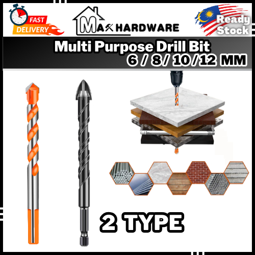 Multi Purpose Material Drill Bit Drilling Porcelain Ceramic Tile Brick ...