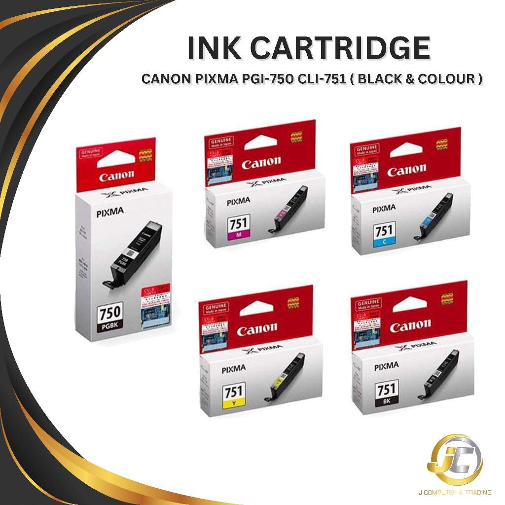 { Clearance } INK CARTRIDGE CANON PIXMA PGI-750 CLI-751 ( BLACK ...