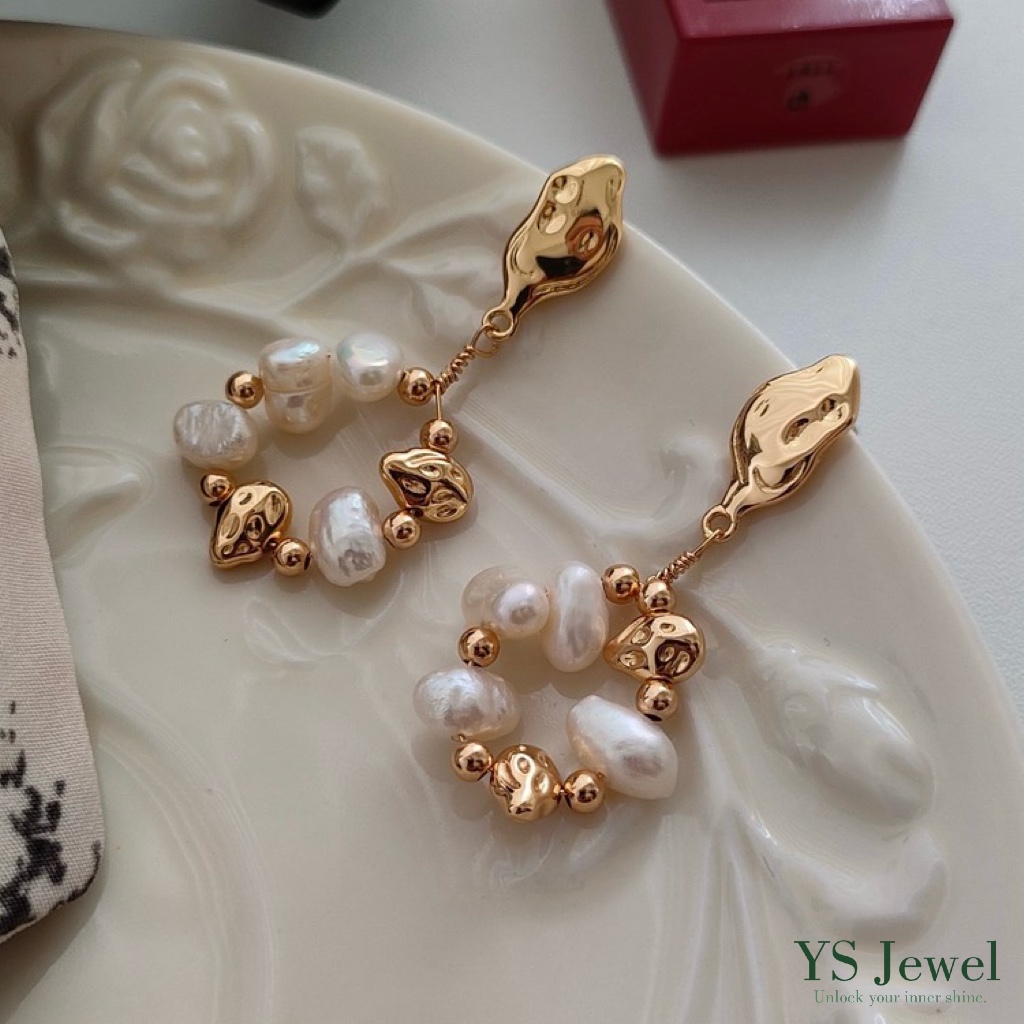 Asmara Sterling Silver Earrings plated in 18K Gold main image 1