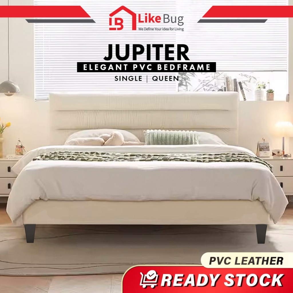 ⚡️LIKE BUG⚡️Galaxy Leather Bed Frame Divan Solid Wood PVC Leather Katil ...