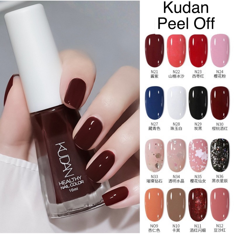 Peel Off Nali Polish KUDAN Premium Quality Nail Polish 10ml~Pengilat ...