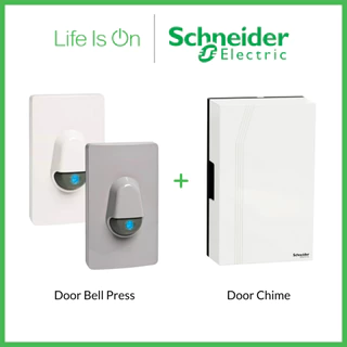 Schneider Electric Kavacha IP44 Weatherproof Surface Mount Door Bell Press with LED Indicator / Wired Door Chime