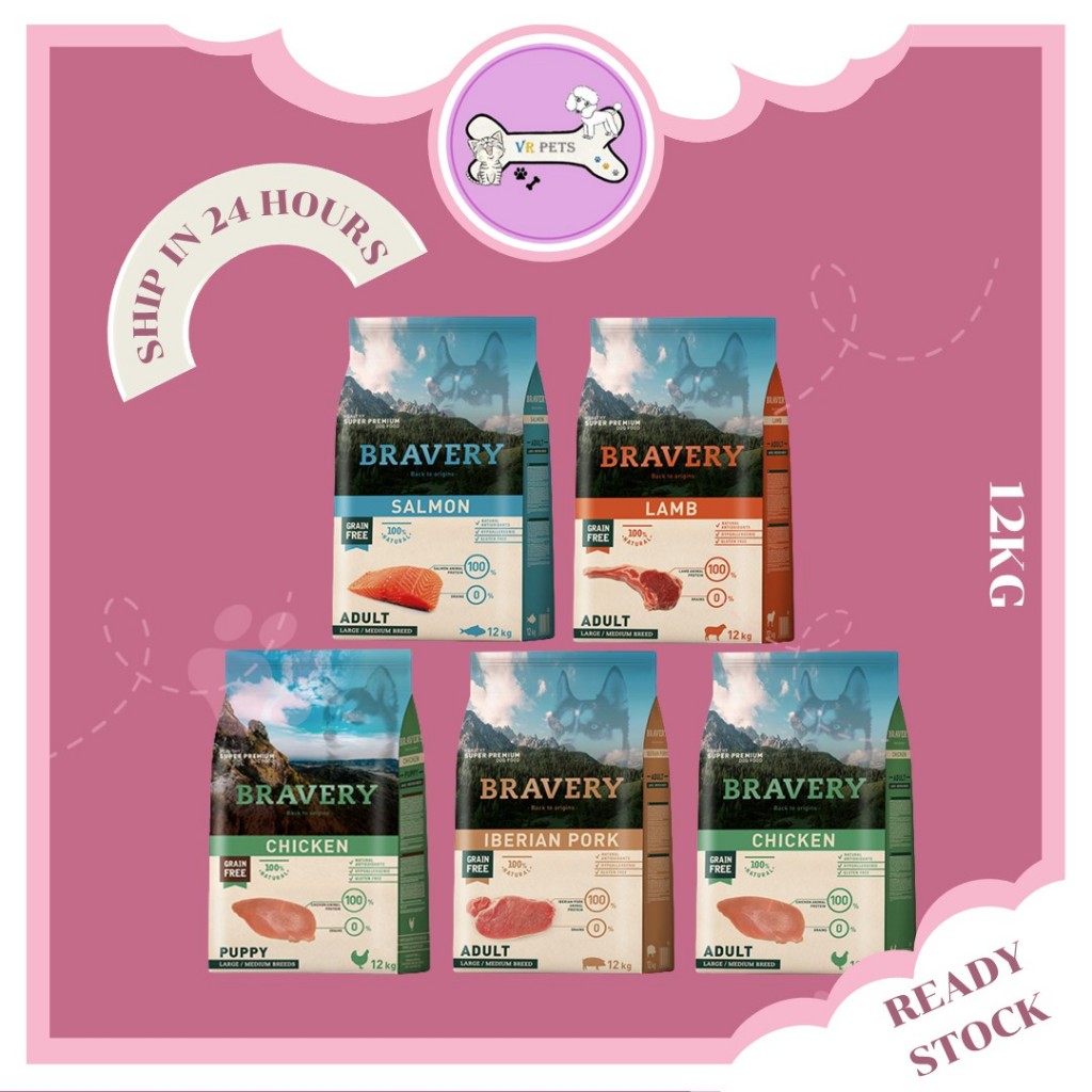 Bravery Grain Free Adult Large Medium Breed Dog Food 12Kg Photo Inspiration
