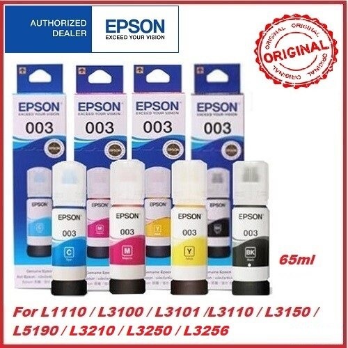 ORIGINAL EPSON 003 T003 FOR PRINTER l3210 l3250 l3256 ink L1110 / L3100 ...