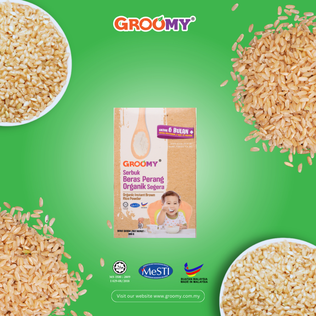 GROOMY Organic Instant Brown Rice Powder | Food for babies (200g ...