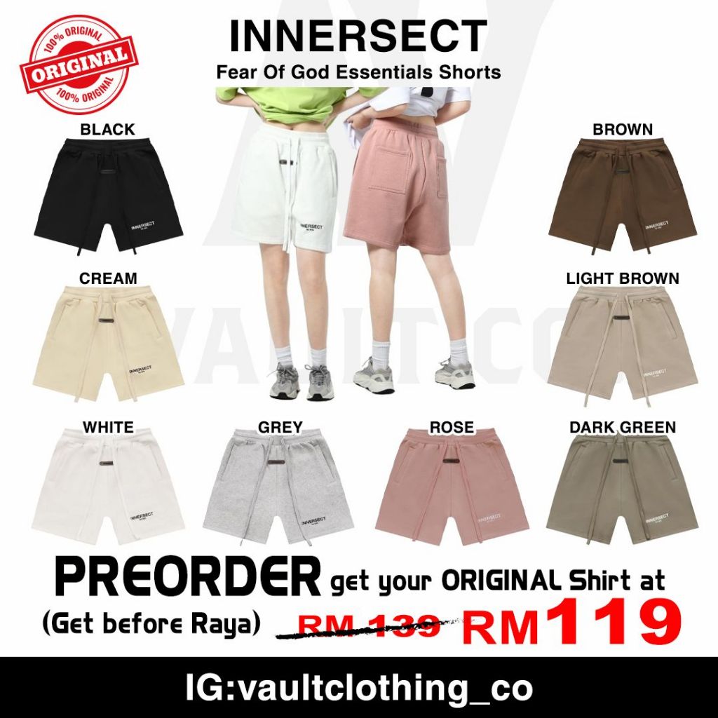 INNERSECT Fear of God Essentials Shorts | Shopee Malaysia